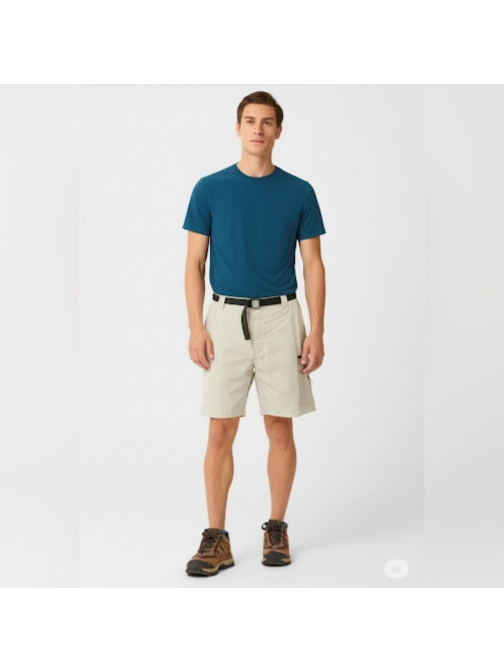 Columbia Khaki 8" inseam Cargo Shorts Size XXL Hiking
